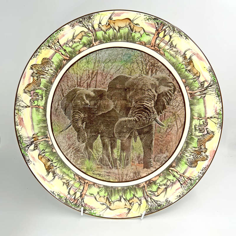Royal Doulton African Game Reserve Elephants Charger Kruger Park