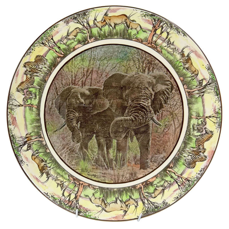 Royal Doulton African Game Reserve Elephants Charger Kruger Park