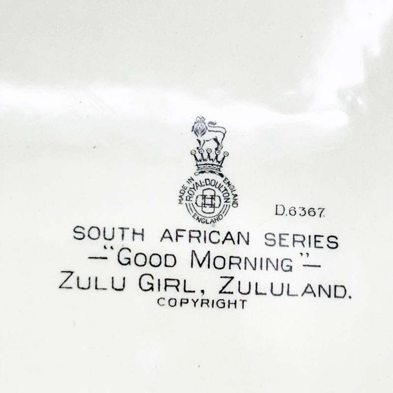 Royal Doulton South African Series Zulu Girl Charger