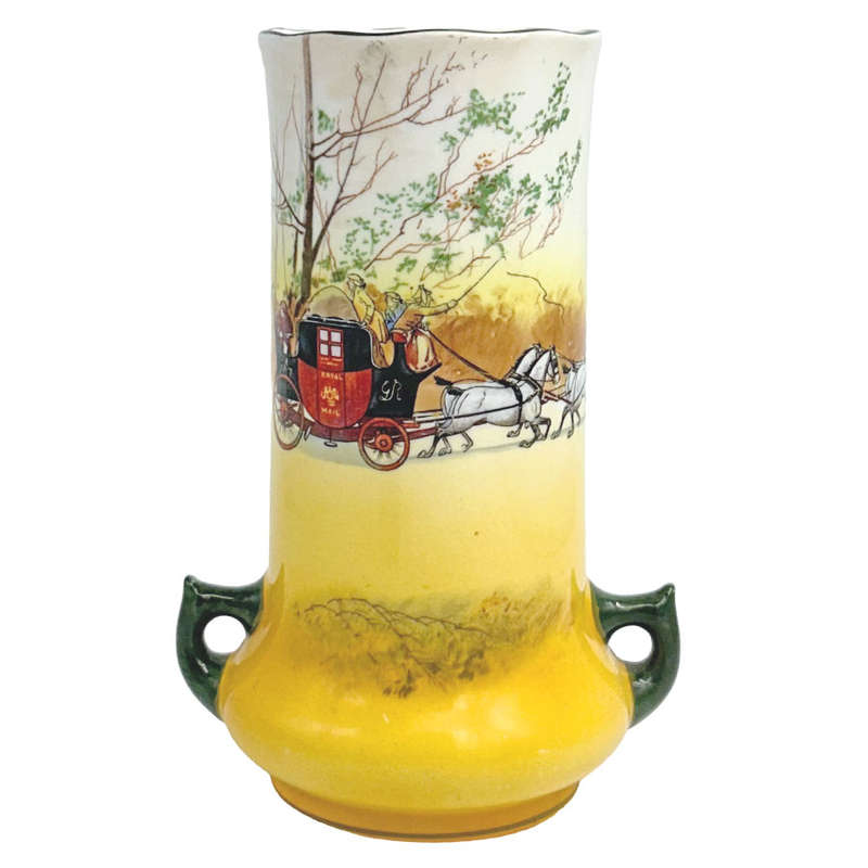 Royal Doulton Old Coaching Art Nouveau Vase 3804