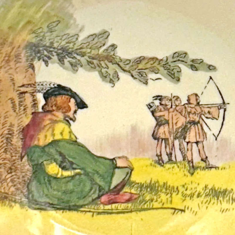 Royal Doulton Under The Greenwood Tree Robin Tab Handled Bon Bon
