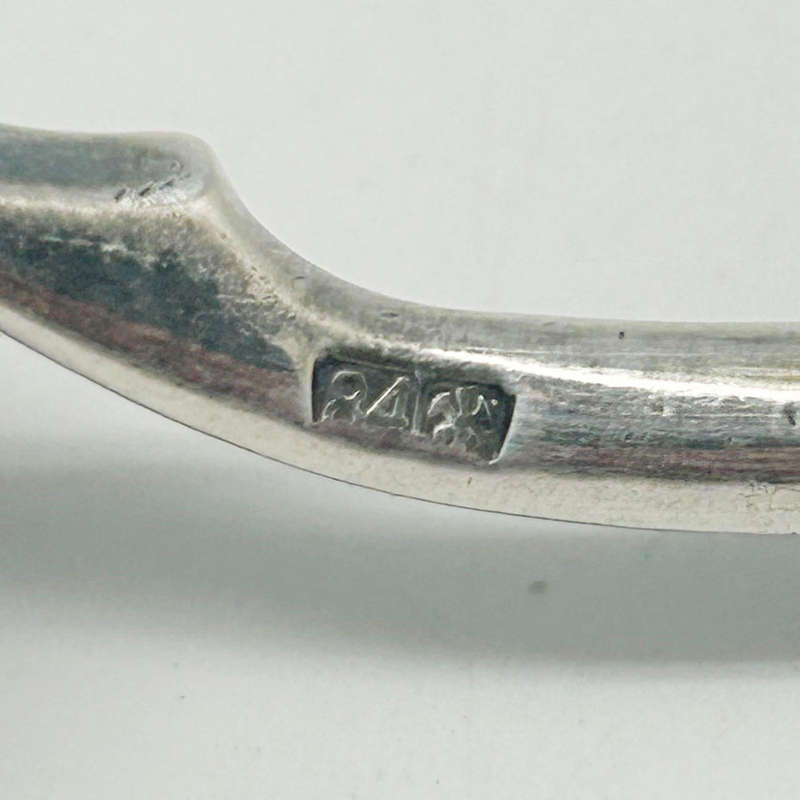 Russian Silver  Saint Petersburg Champlevé Enamel Large Spoon C1873