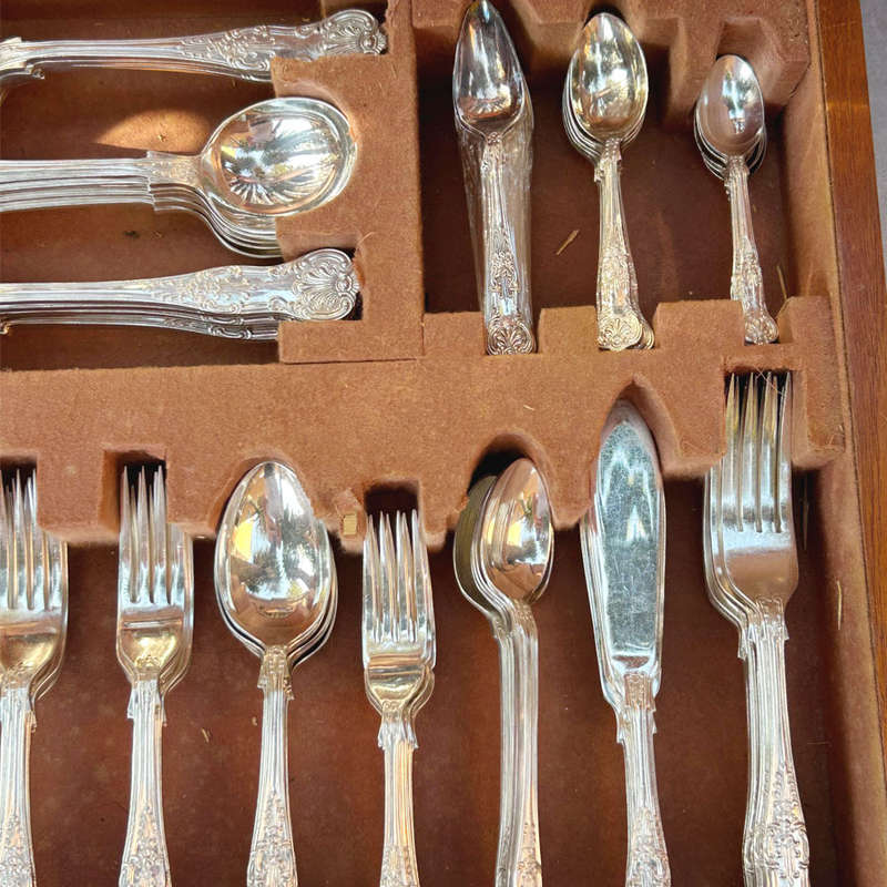 Silver Plated John Turton Kings Pattern Canteen of Cuttlery 150 Piece