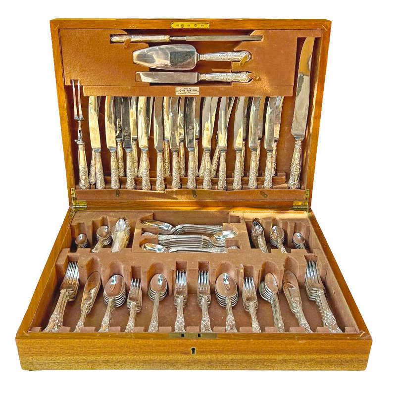 Silver Plated John Turton Kings Pattern Canteen of Cuttlery 150 Piece