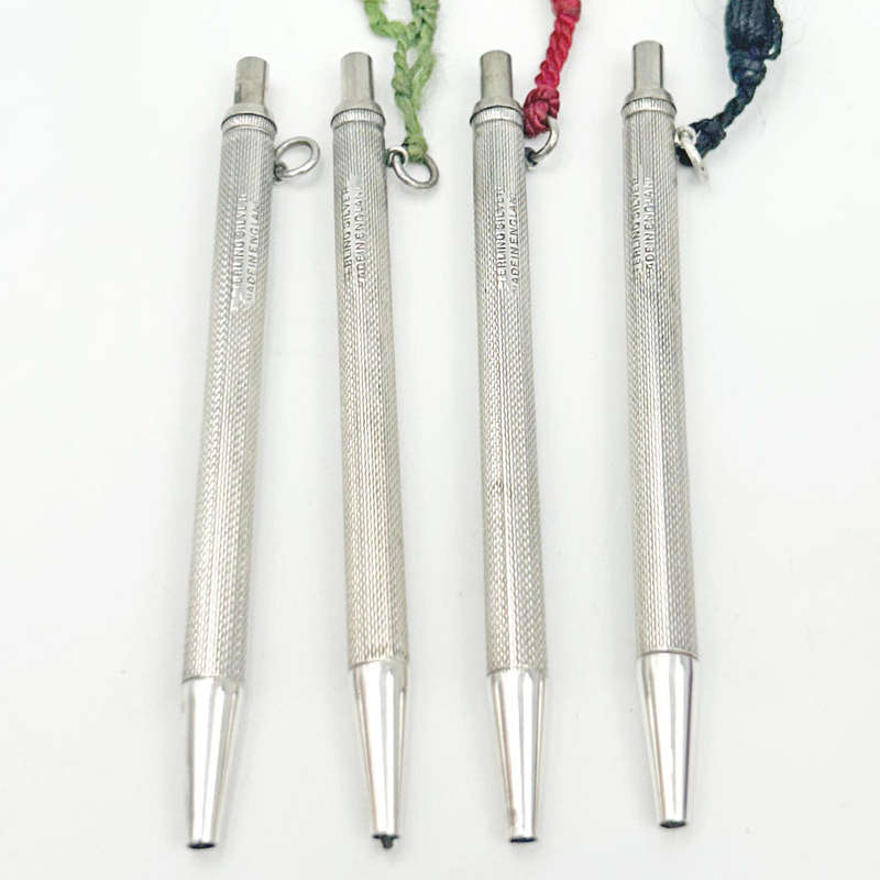 Sterling Silver Boxed Poker Pencil Set C1940