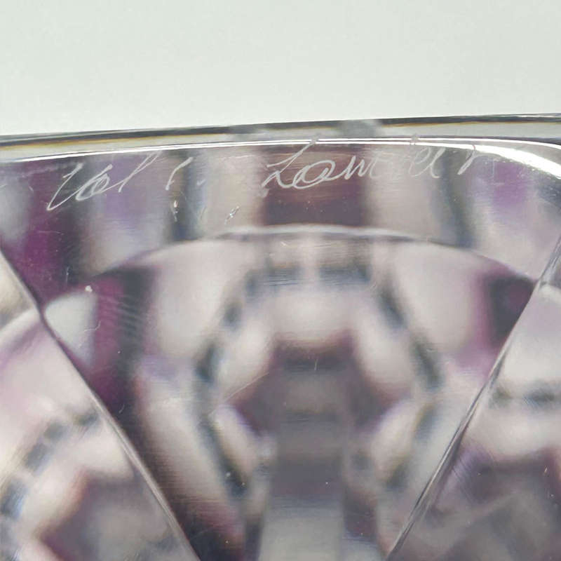 Val St Lambert Set Of 6 Crystal Hock Glasses