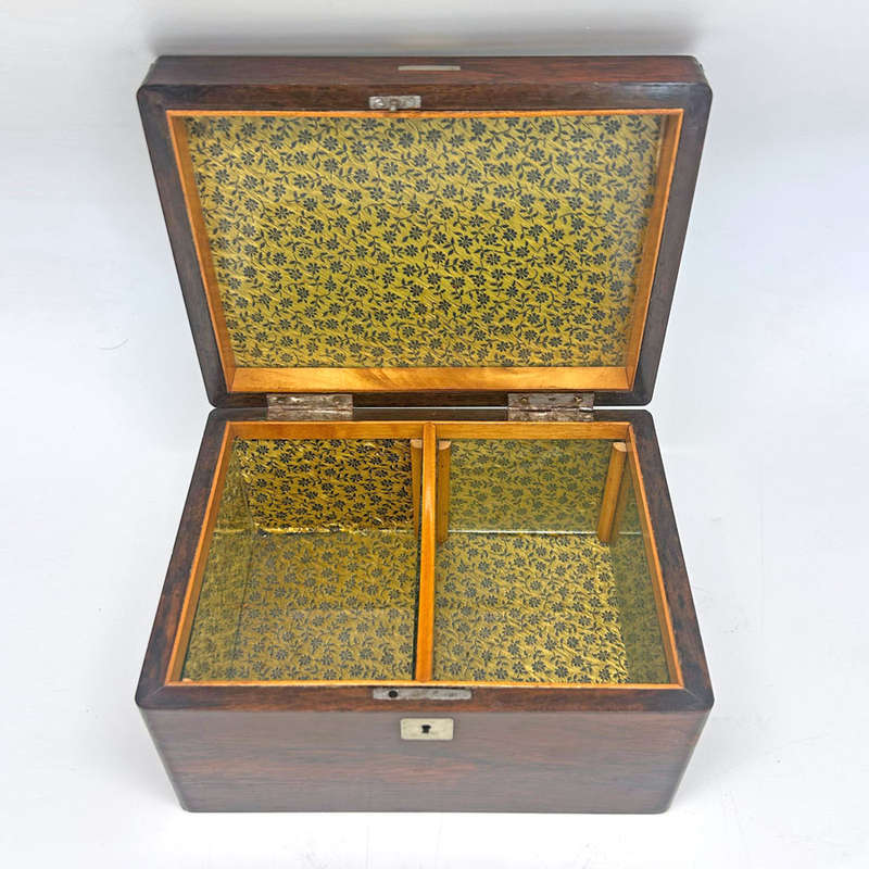 Victorian Silk Lined Rosewood  Box