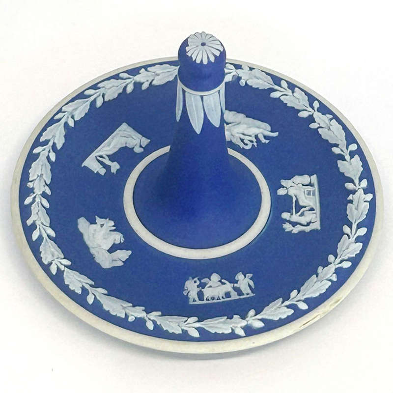Wedgwood Dark Blue Jasperware Ring Holder