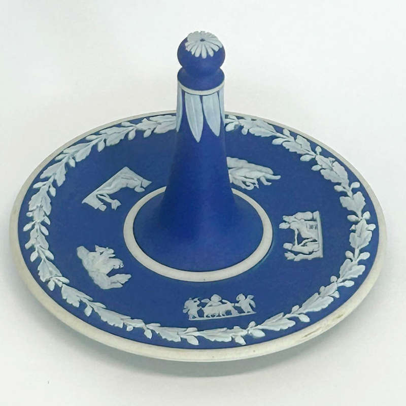 Wedgwood Dark Blue Jasperware Ring Holder
