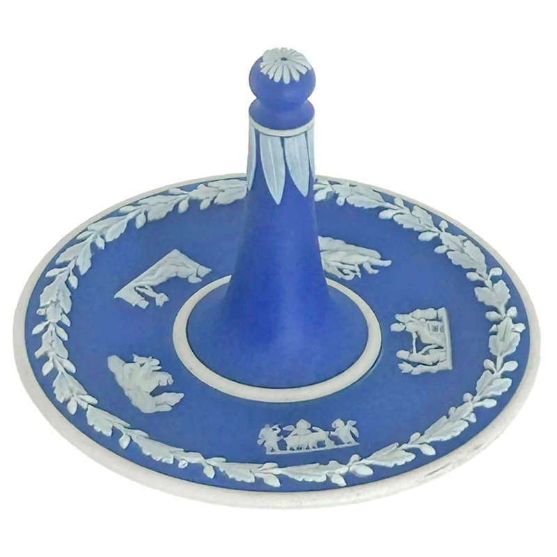 Wedgwood Dark Blue Jasperware Ring Holder