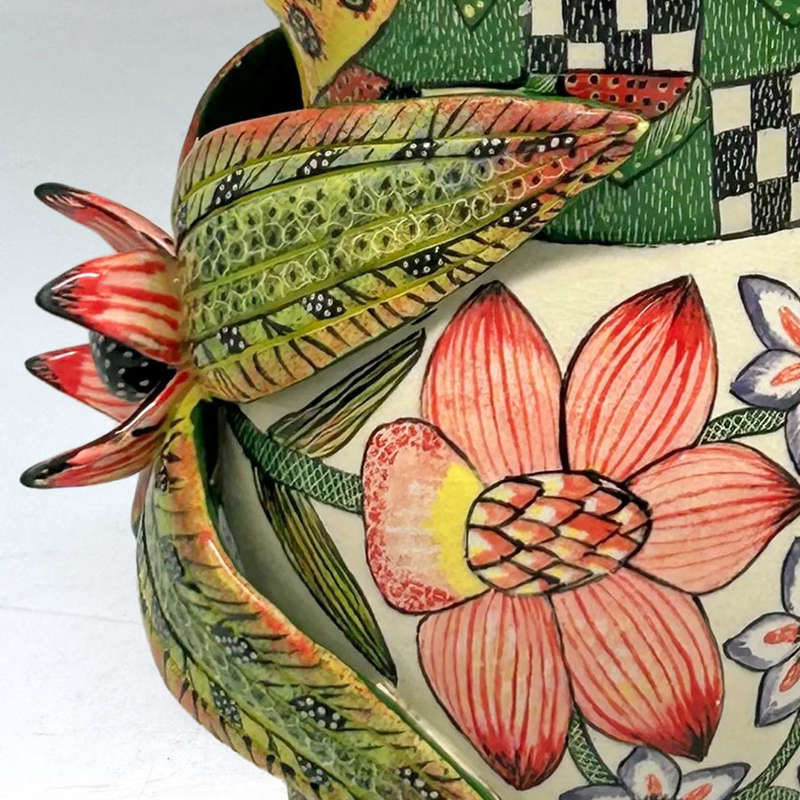 Ardmore Hand Painted Elephant Jug  Sabelo