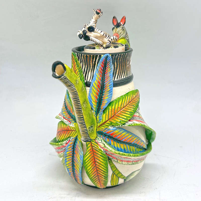 Ardmore Hand Painted Zebra Coffee Pot Mthengen 2008