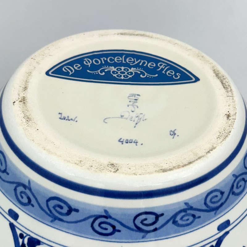 Delft De Porcelyne Fles Large Floral Ginger Jar And Cover