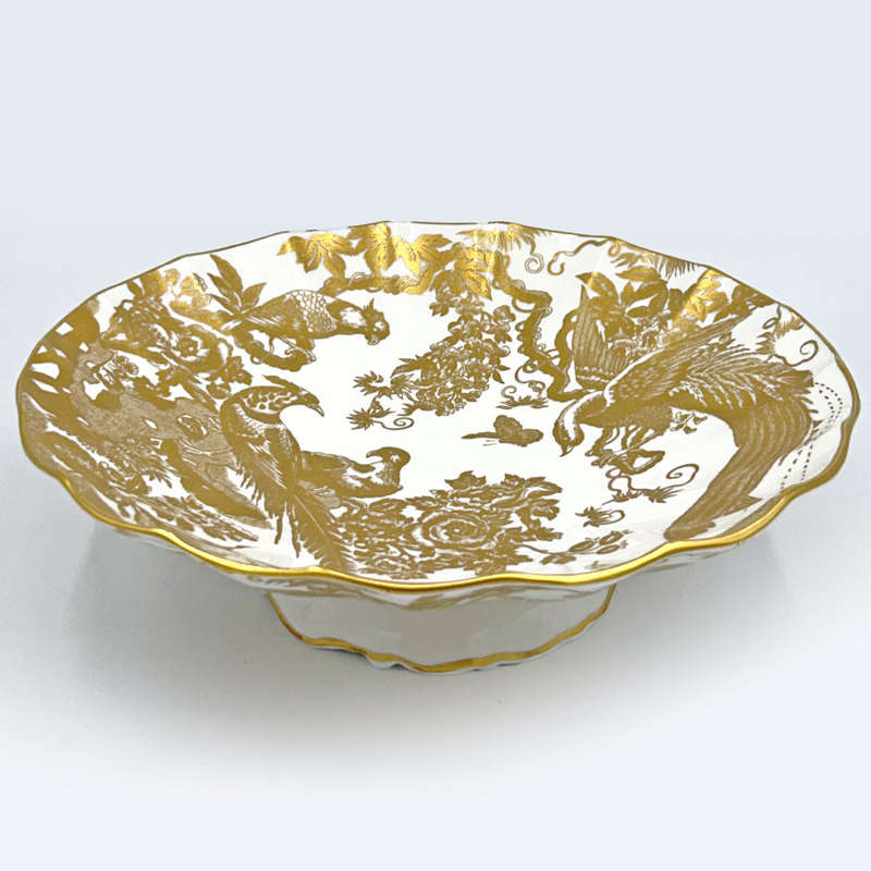 Royal Crown Derby Gold Aves Decorative Pedestal Bowl