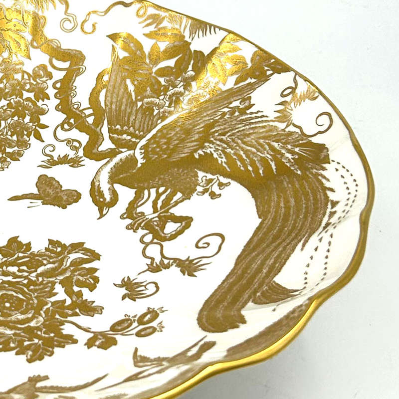 Royal Crown Derby Gold Aves Decorative Pedestal Bowl