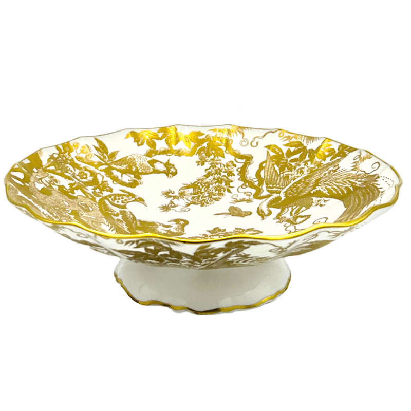 Royal Crown Derby Gold Aves Decorative Pedestal Bowl