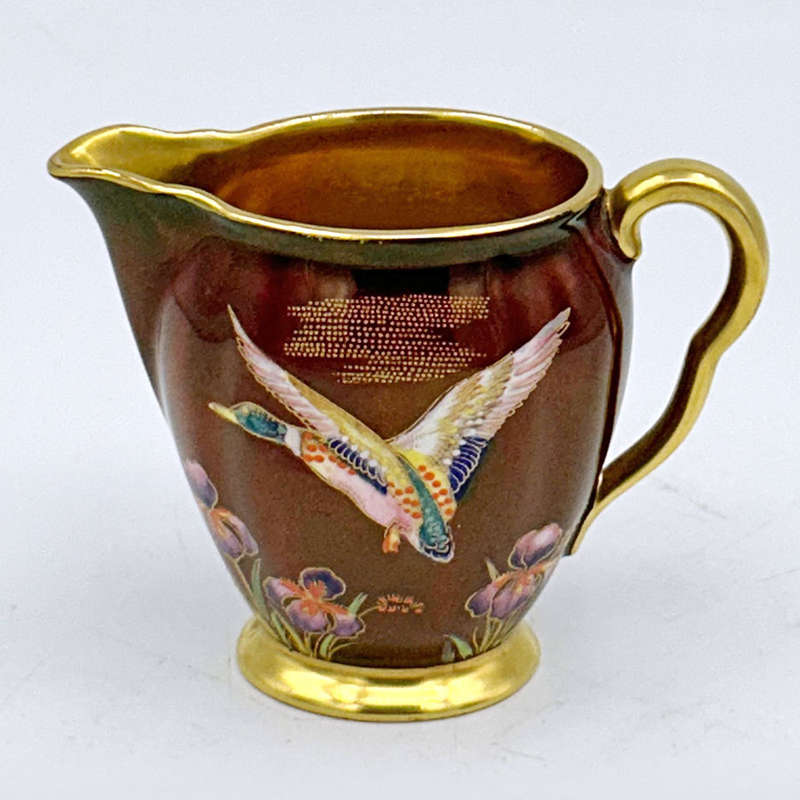 Carlton Ware Chinoiserie Rouge Royale Mallard Coffee Set Milk Jug