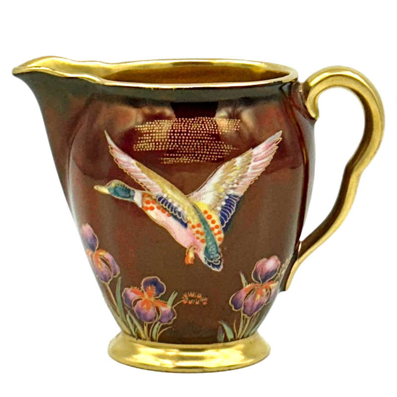 Carlton Ware Chinoiserie Rouge Royale Mallard Coffee Set Milk Jug