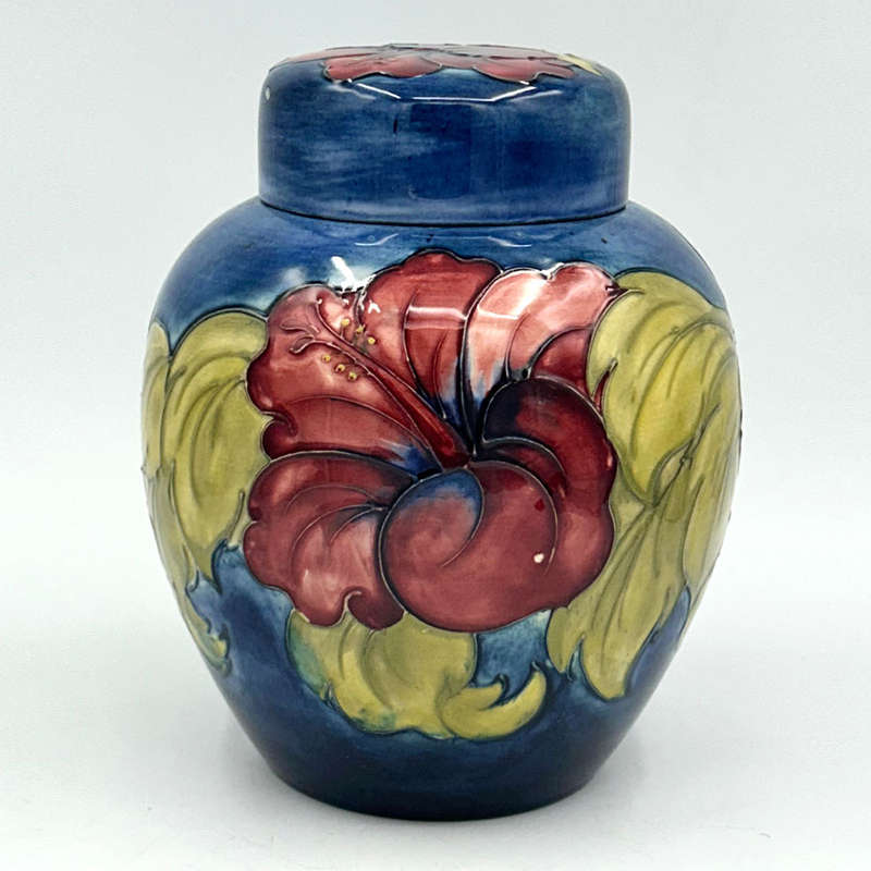 Moorcroft Hibiscus Pattern Ginger Jar And Cover C1970
