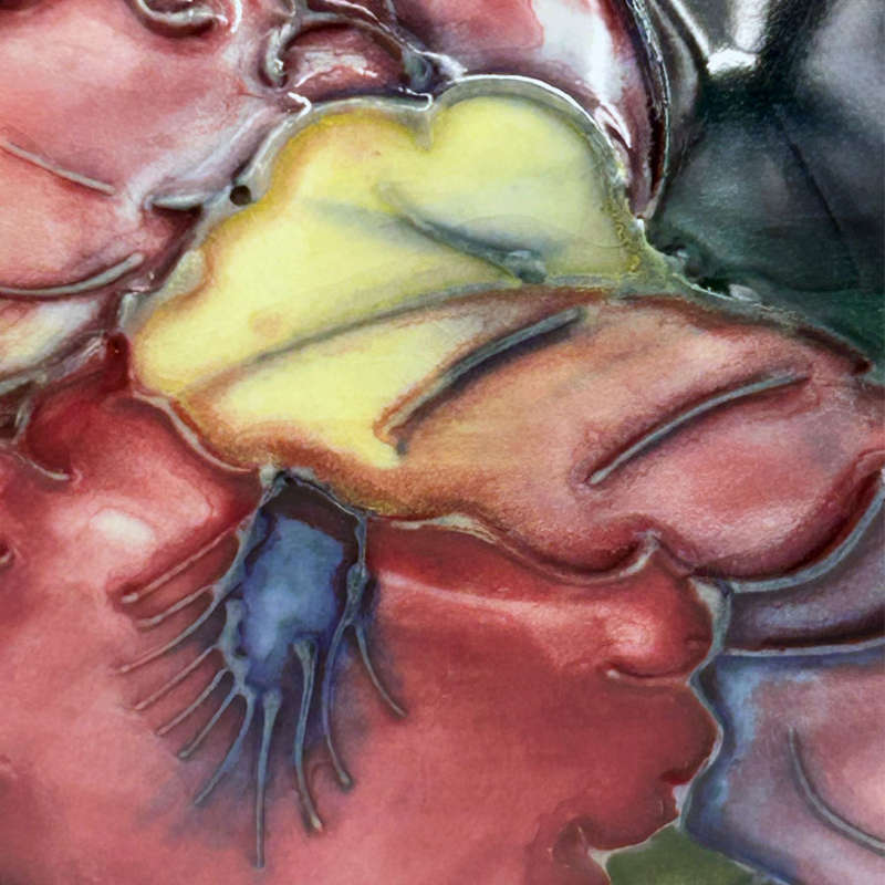 Moorcroft Orchid Pattern Jug On Blue Ground  C1947
