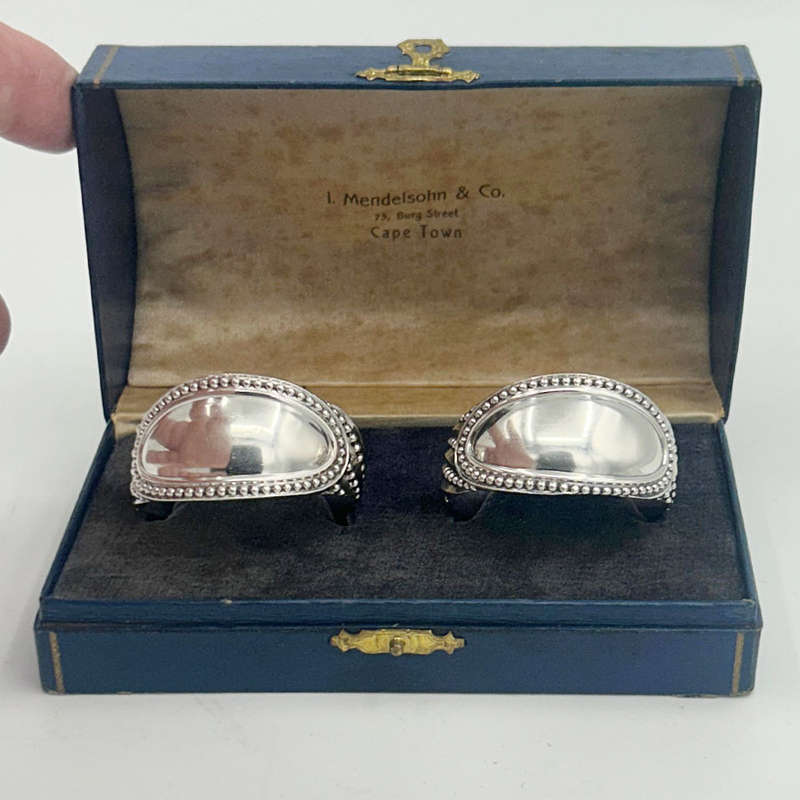 Pair Hallmarked Sterling Silver Serviette Rings Sheffield 1889