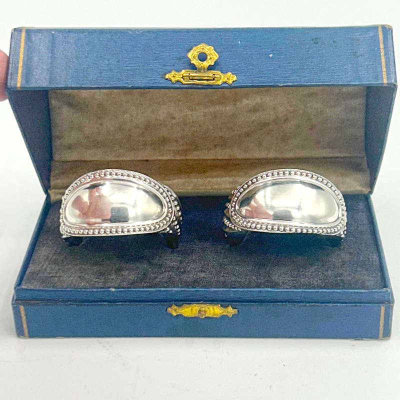 Pair Hallmarked Sterling Silver Serviette Rings Sheffield 1889