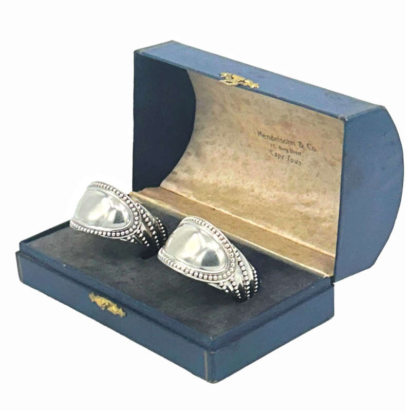 Pair Hallmarked Sterling Silver Serviette Rings Sheffield 1889