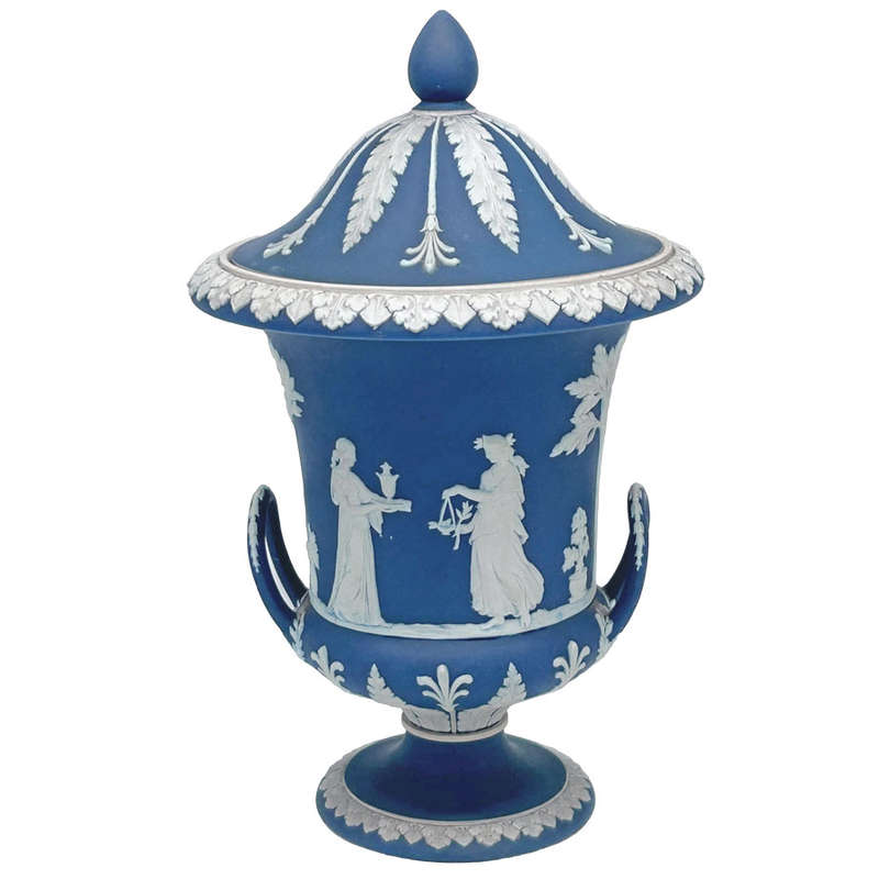 Rare Wedgwood Jasperware Lidded Urn 1896