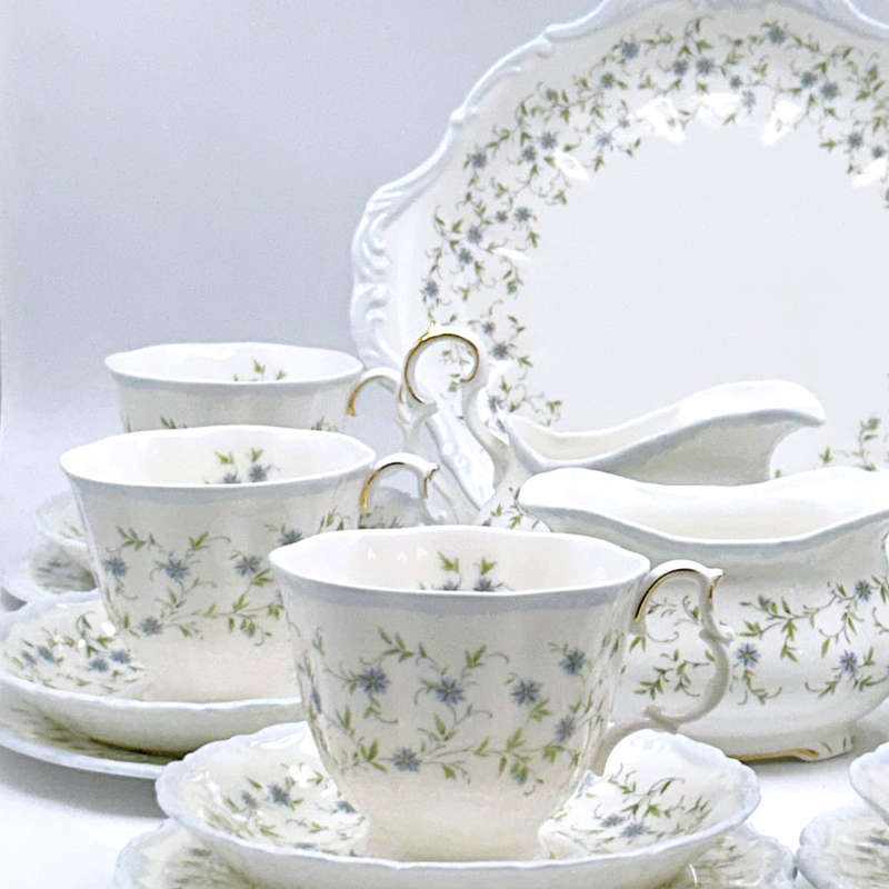 Royal Albert Caroline Pattern 21 Piece Tea Set C1979