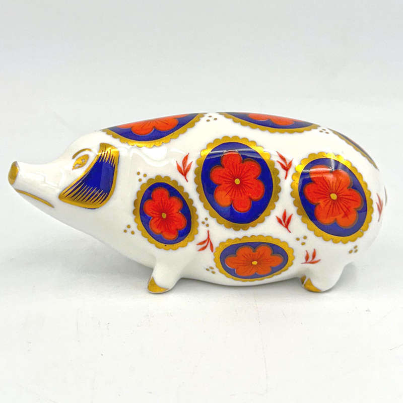 Royal Crown Derby Pig Paperweight XLVIII