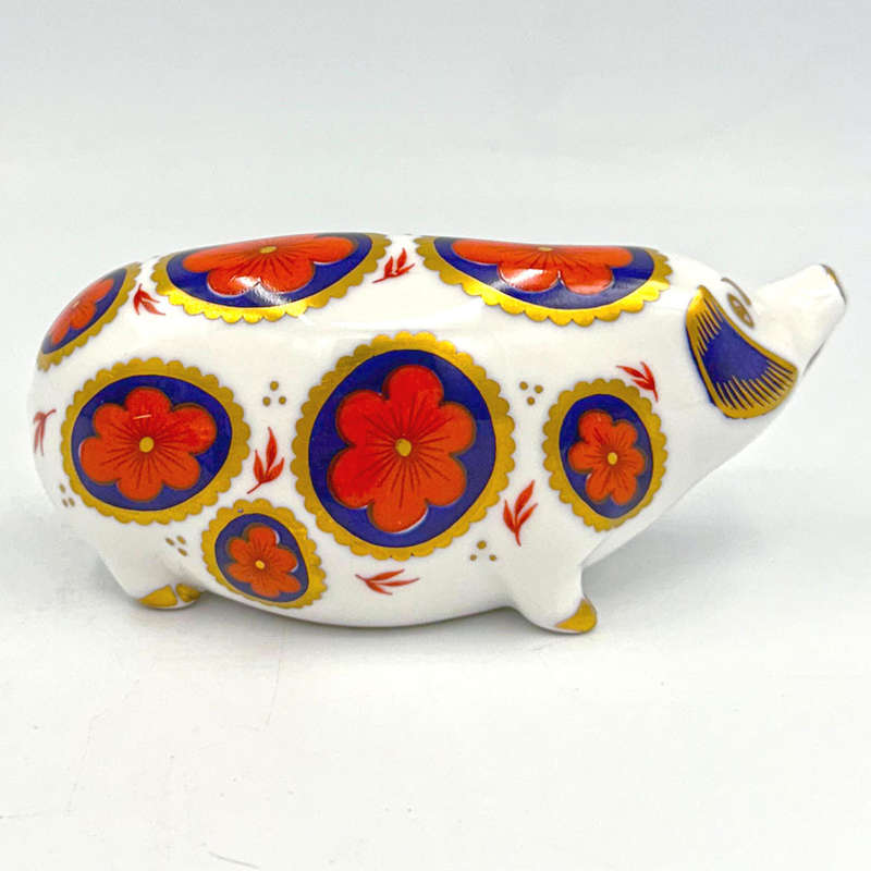 Royal Crown Derby Pig Paperweight XLVIII