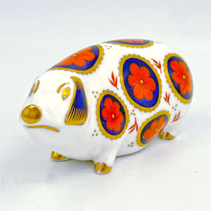 Royal Crown Derby Pig Paperweight XLVIII
