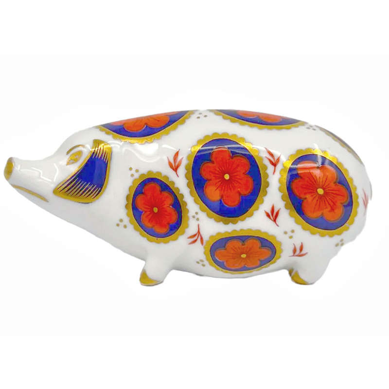 Royal Crown Derby Pig Paperweight XLVIII