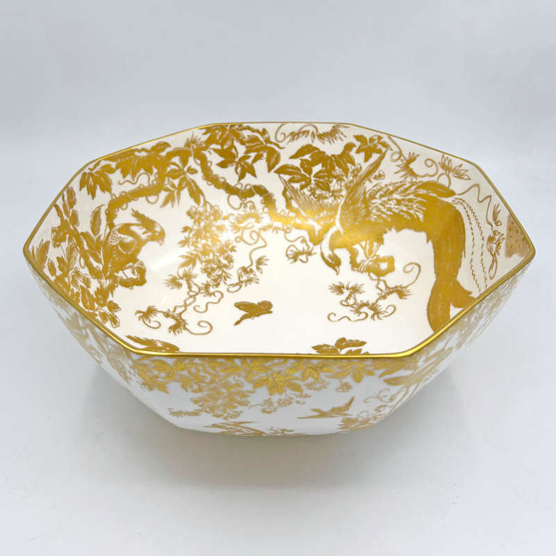 Royal Crown Derby Gold Aves Decorative Salad  Bowl