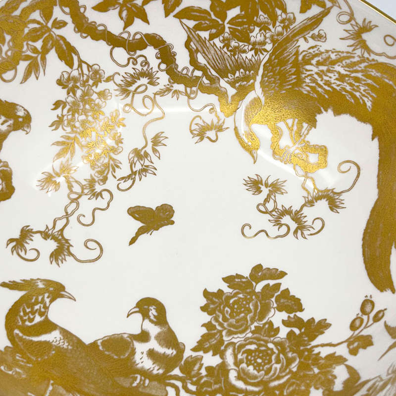 Royal Crown Derby Gold Aves Decorative Salad  Bowl