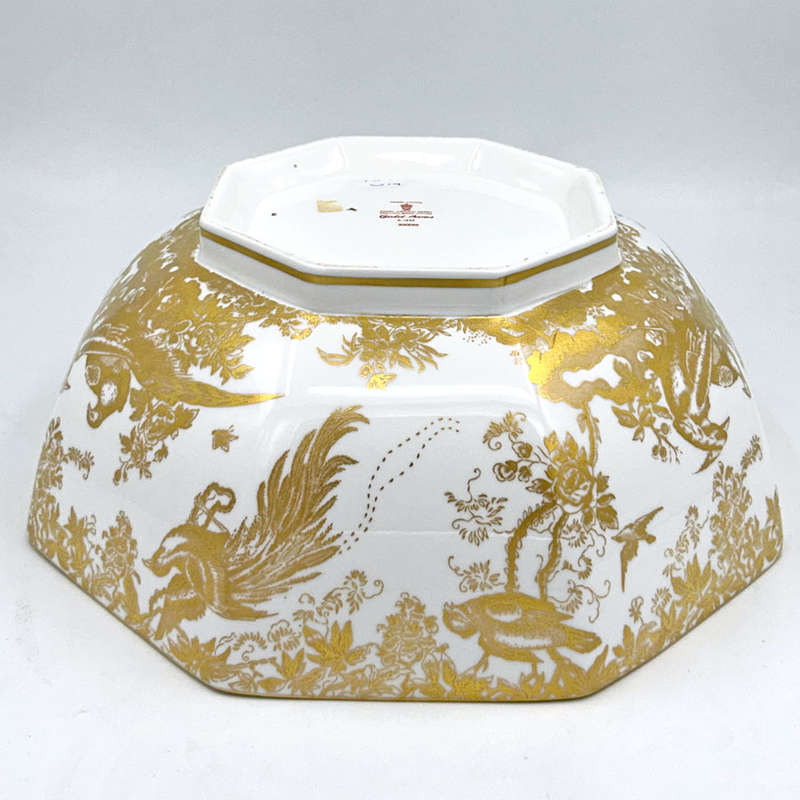 Royal Crown Derby Gold Aves Decorative Salad  Bowl