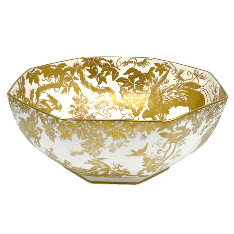 Royal Crown Derby Gold Aves Decorative Salad  Bowl