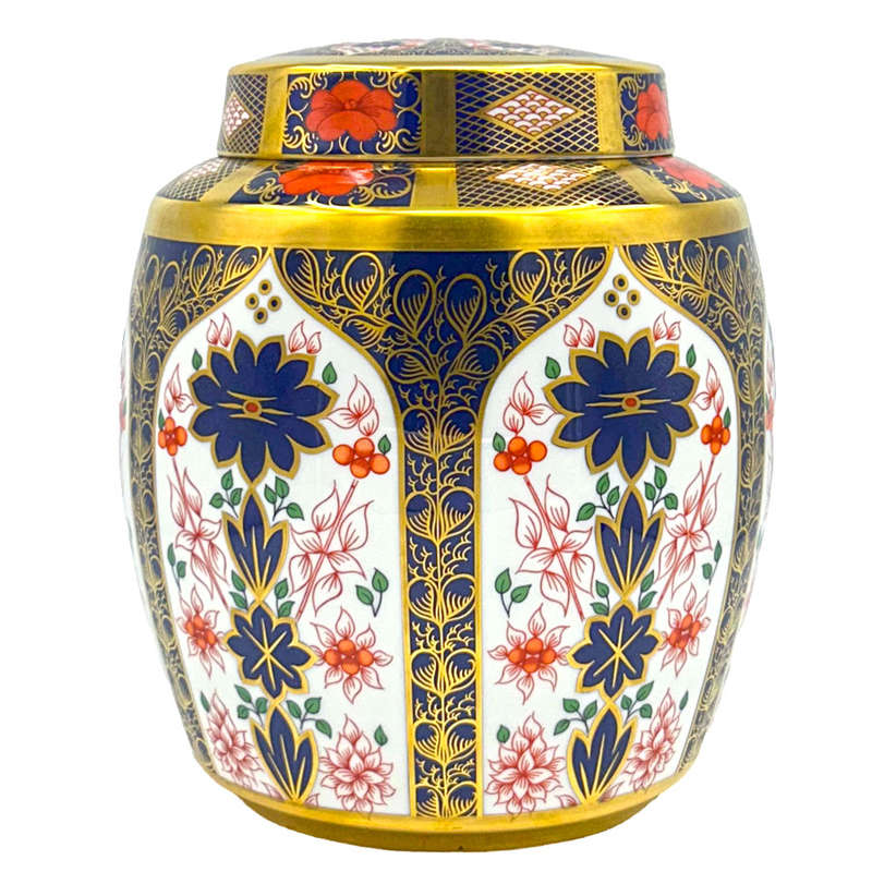 Royal Crown Derby Old Imari Large Ginger Jar And Cover 1128