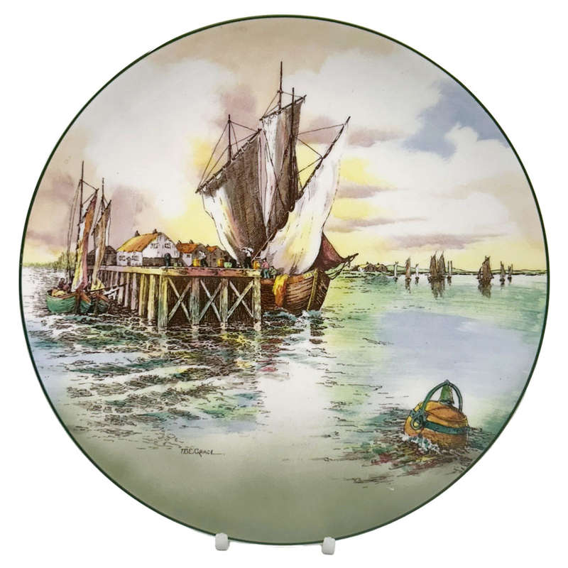 Royal Doulton Home Waters Wall Plate Signed W E Grace