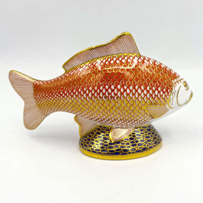 Royal Crown Derby Salmon Paperweight XLIX