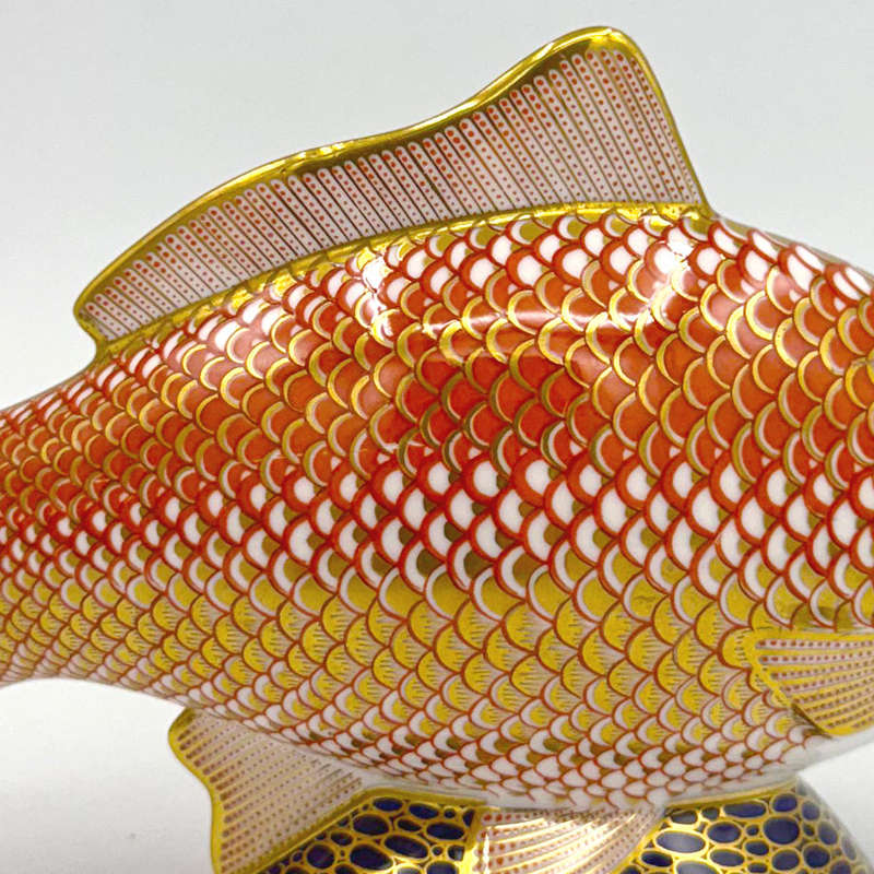 Royal Crown Derby Salmon Paperweight XLIX