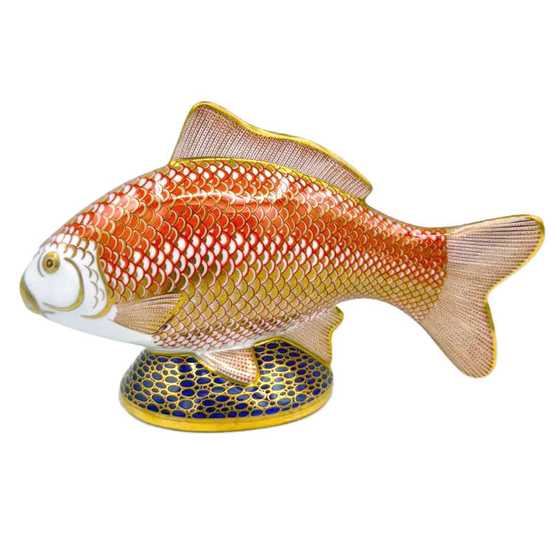 Royal Crown Derby Salmon Paperweight XLIX