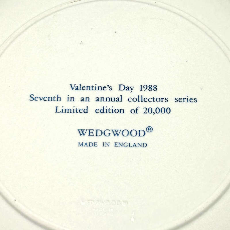 Wedgwood Jasperware Limited Edition Valentines Plate 1988