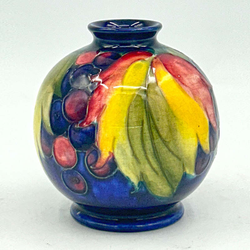 William Moorcroft Leaf and Berry Bulbous Vase C1935