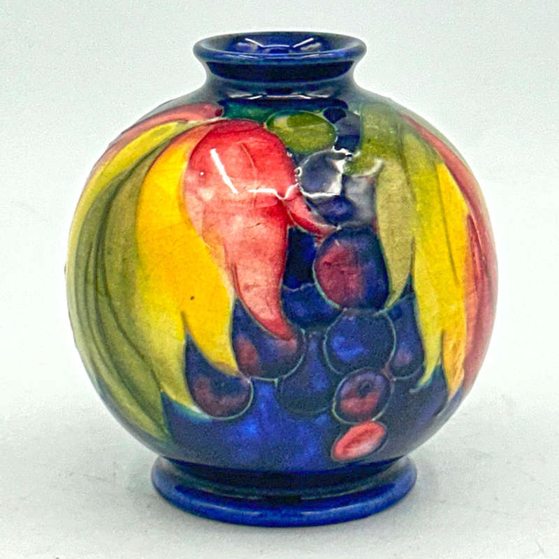 William Moorcroft Leaf and Berry Bulbous Vase C1935