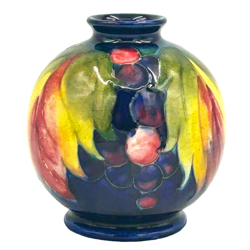 William Moorcroft Leaf and Berry Bulbous Vase C1935