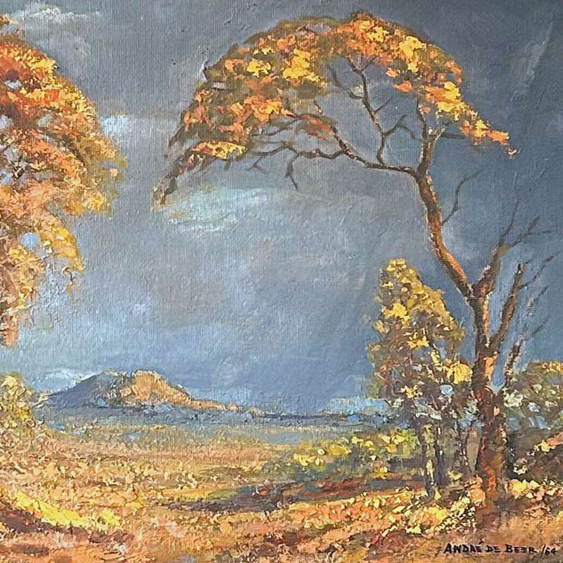 André de Beer Landscape Scene