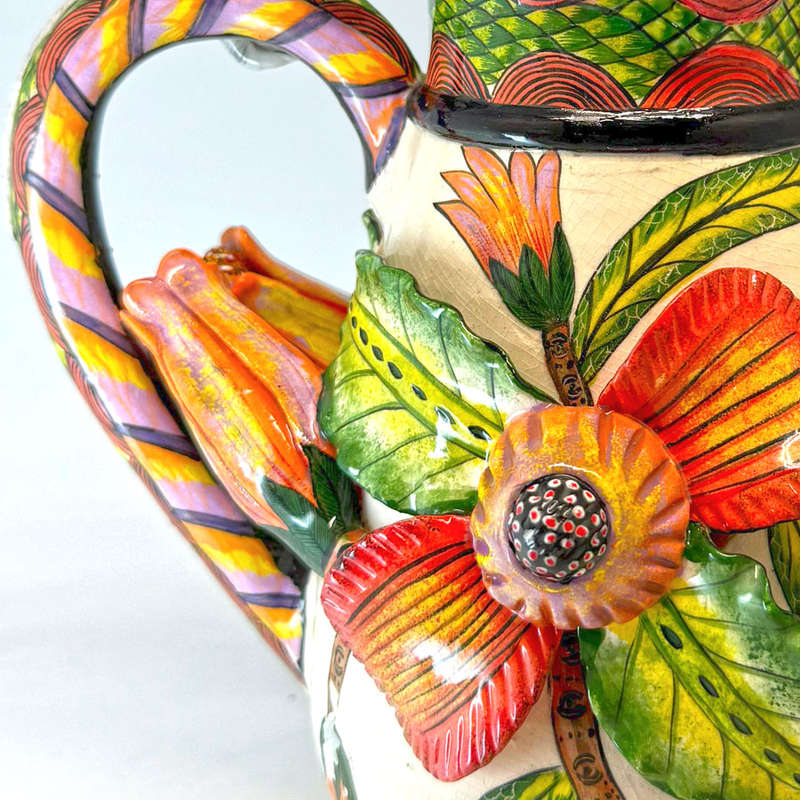 Ardmore Hand Painted Monkey Coffee Pot Lovemore 2008