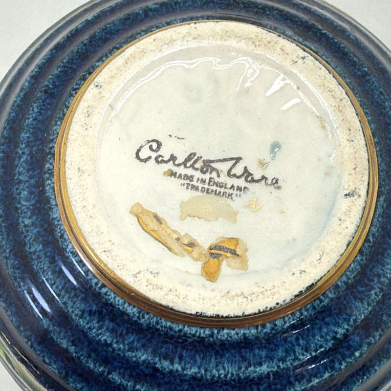 Carlton Ware Chinoiserie Blue Royale Pergoda Vase