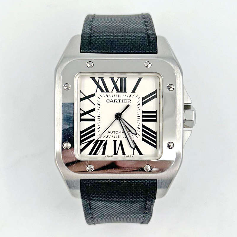 Cartier Santos 100 XL Watch Sapphire Dial Automatic